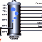 The process of crude oil refining