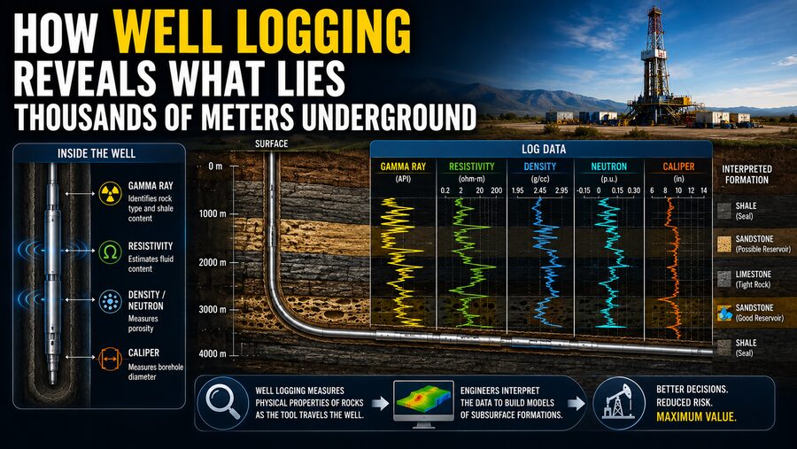 π’οΈ How Well Logging Reveals What Lies Thousands of Meters Underground