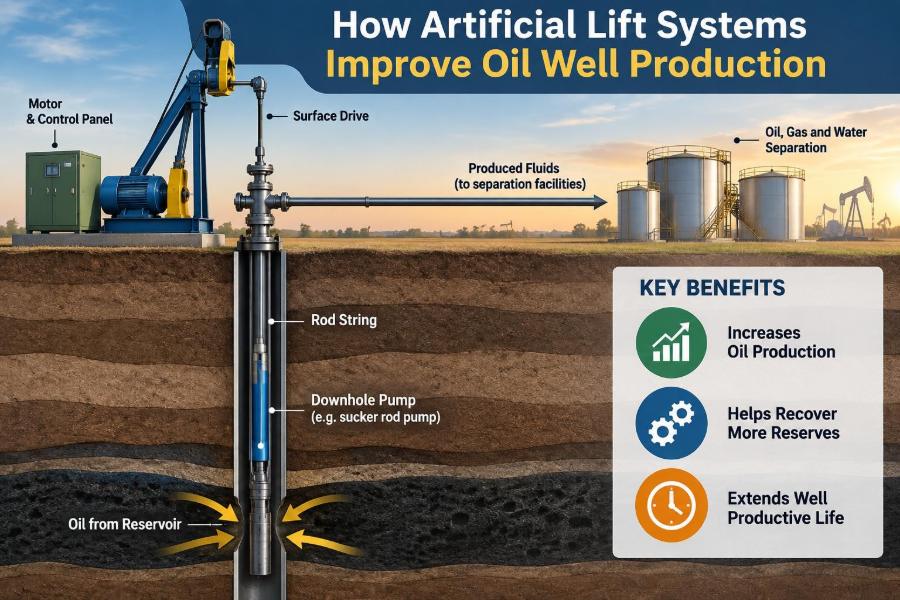 🛢️ How Artificial Lift Systems Improve Oil Well Production