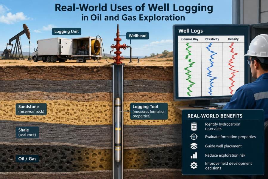 🛢️ Real-World Uses of Well Logging in Oil and Gas Exploration