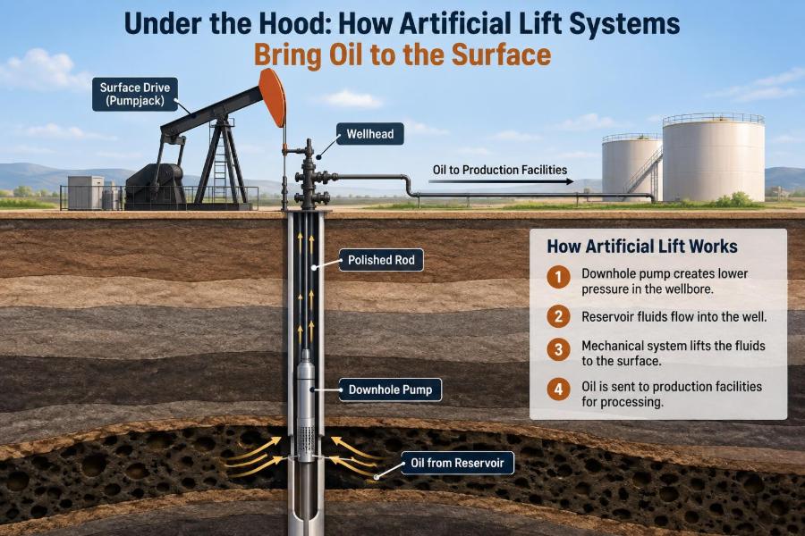 🛢️ Under the Hood: How Artificial Lift Systems Bring Oil to the Surface