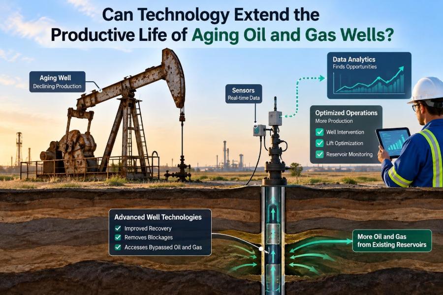 🛢️ Can Technology Extend the Productive Life of Aging Oil and Gas Wells?