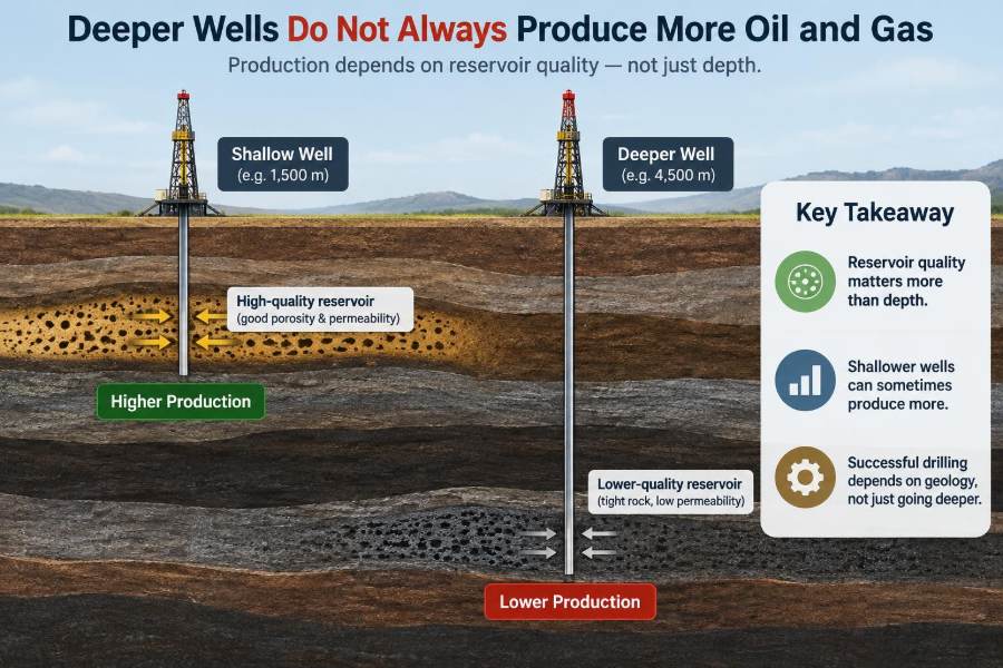 🛢️ Debunking the Myth That Deeper Wells Always Produce More Oil and Gas