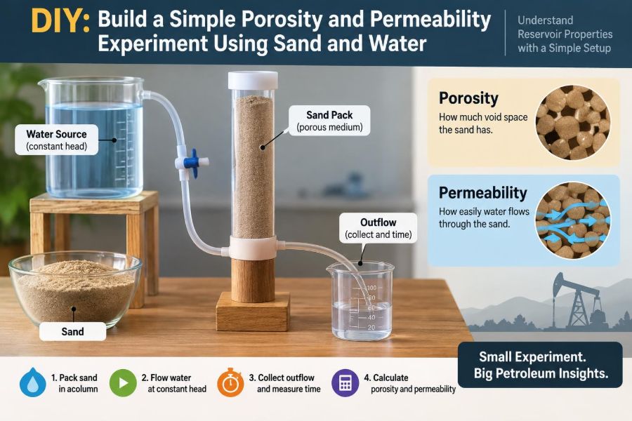🛢️ DIY: Build a Simple Porosity and Permeability Experiment Using Sand and Water