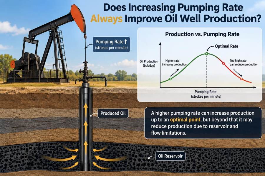 🛢️ Does Increasing Pumping Rate Always Improve Oil Well Production?