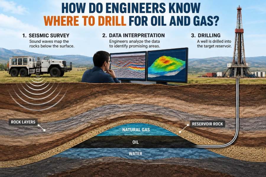 🛢️ Have You Ever Wondered How Engineers Know Where to Drill for Oil and Gas?