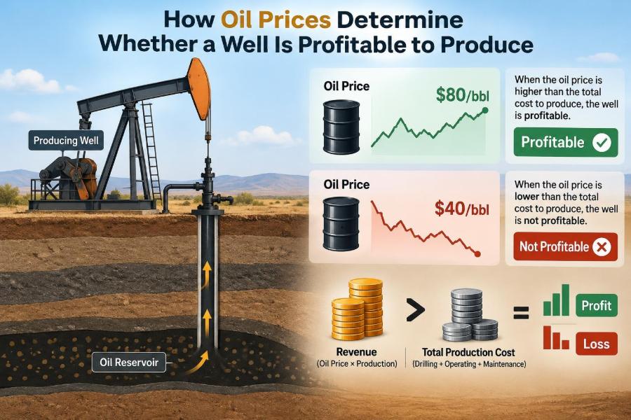 🛢️ How Oil Prices Determine Whether a Well Is Profitable to Produce