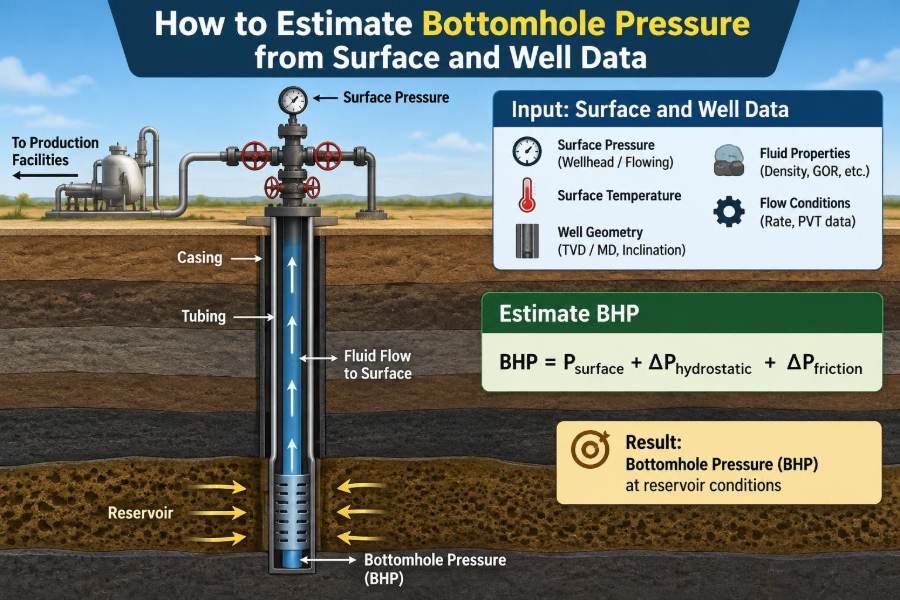 🛢️ How to Estimate Bottomhole Pressure from Surface and Well Data