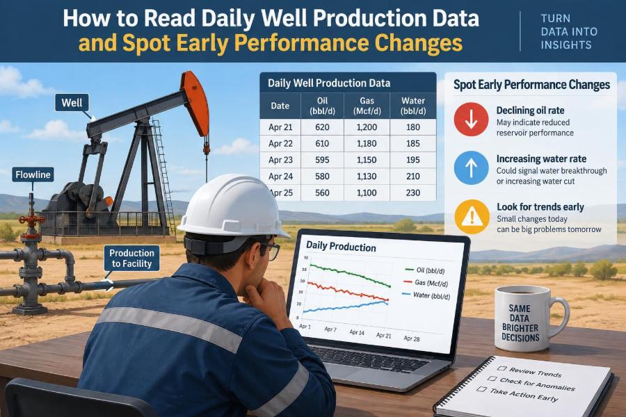 🛢️ How to Read Daily Well Production Data and Spot Early Performance Changes