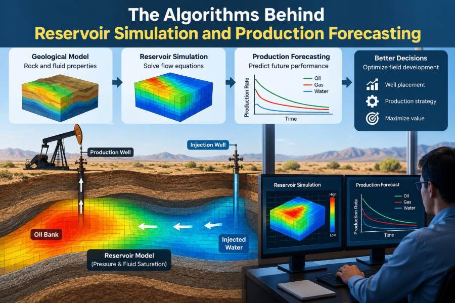 🛢️ The Algorithms Behind Reservoir Simulation and Production Forecasting