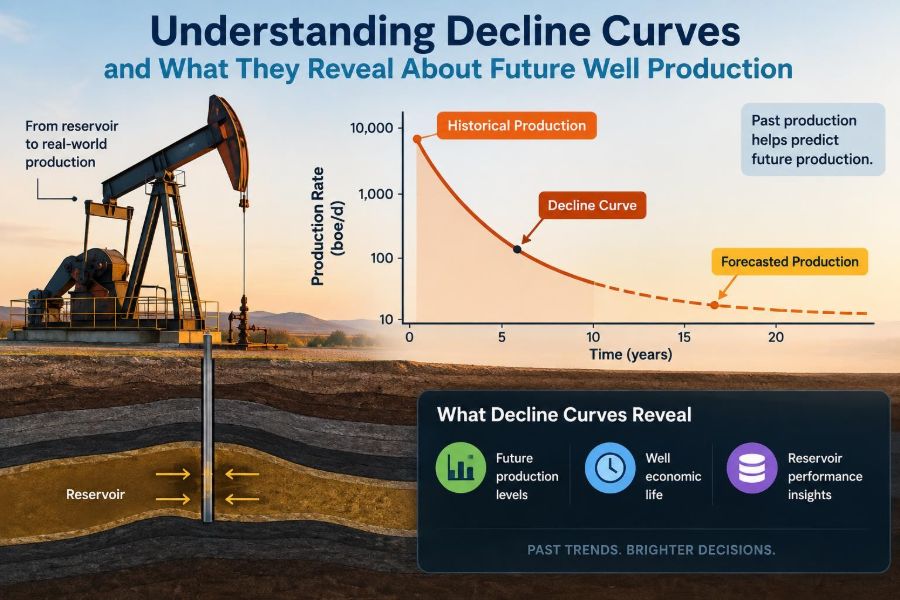 🛢️ Understanding Decline Curves and What They Reveal About Future Well Production